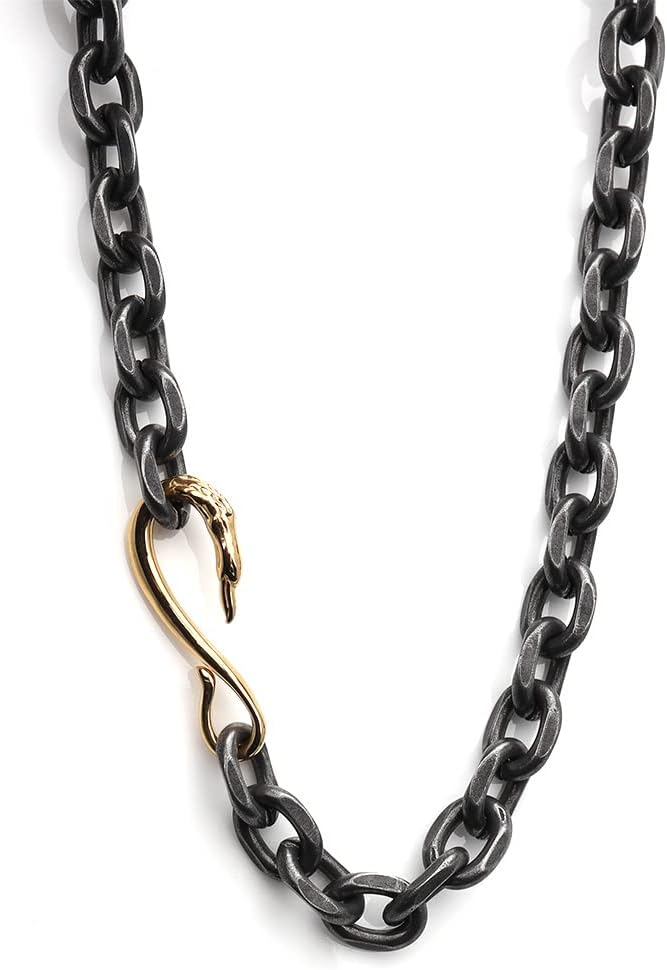 silver925 ゴールド イーグル フック チェーン ネックレス Lサイズ2